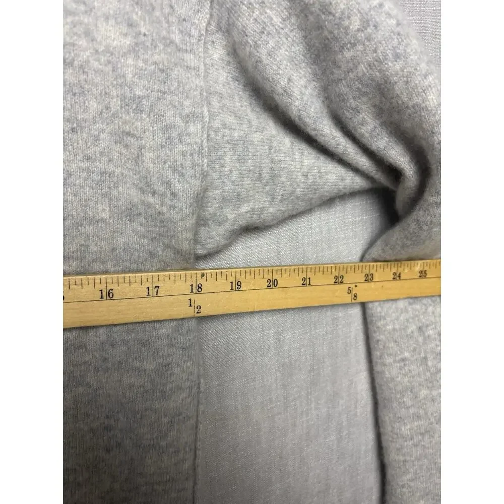 Free People 100% Cashmere Mock Neck Cropped Gray Sweater Relaxed Fit M